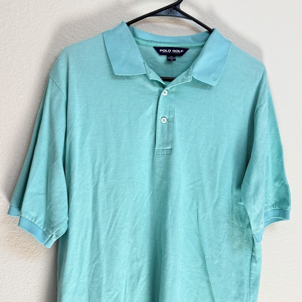 Polo Golf Ralph Lauren Polo Shirt Seafoam Green Mens medium Pima Cotton Athletic